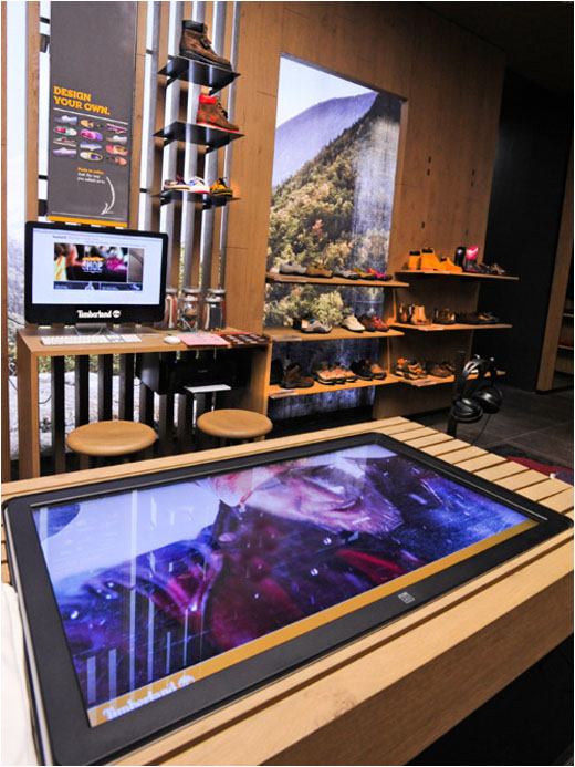 Timberland全新互动式零售数字标牌面世,信息显示系统,多媒体信息发布系统,数字标牌,digital signage
