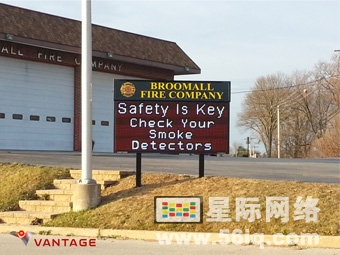 美国小镇消防站通过全彩LED数字标牌获取消息,信息显示系统,多媒体信息发布系统,数字标牌,数字告示，digital signage